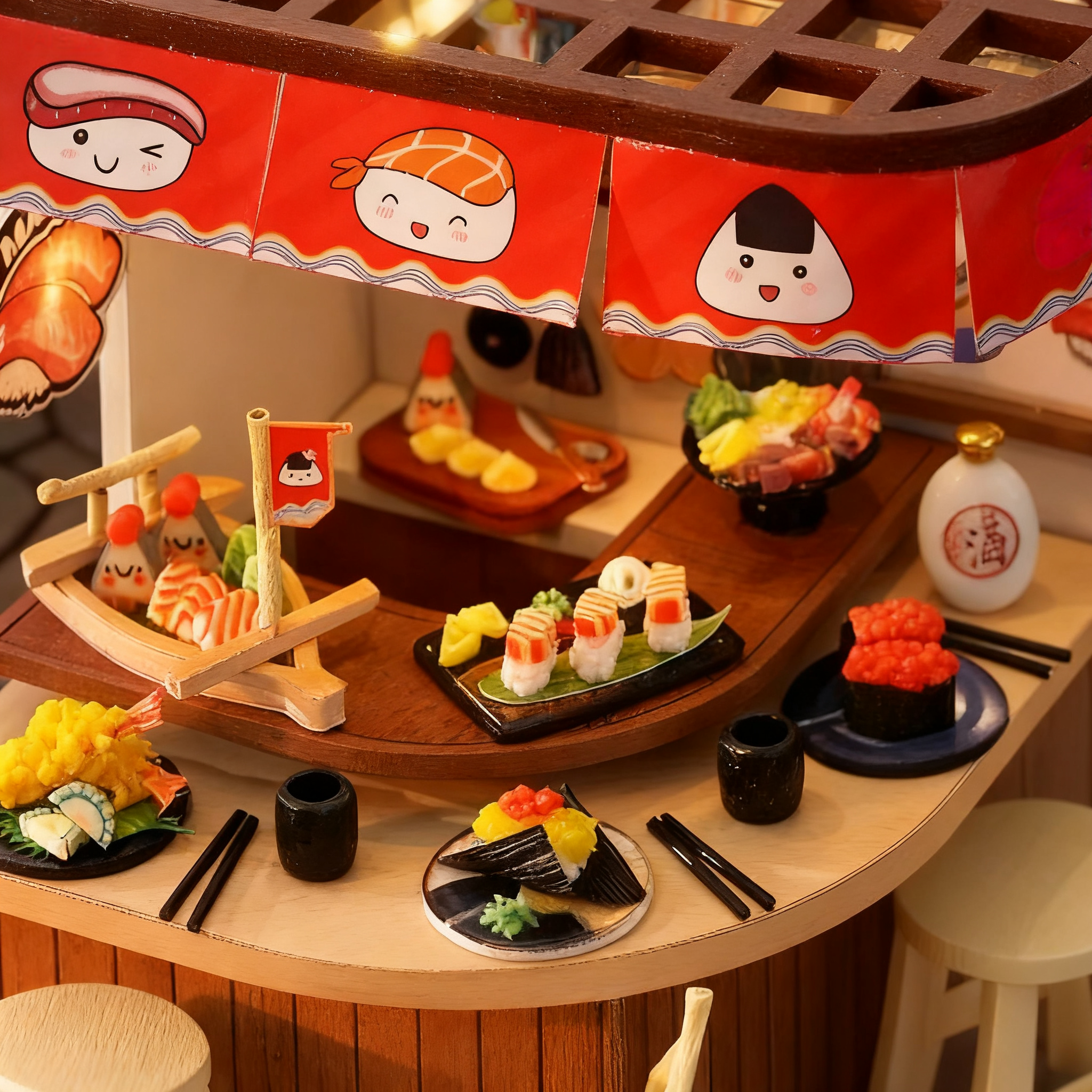 Funpuz Rotating Food House DIY Miniature House