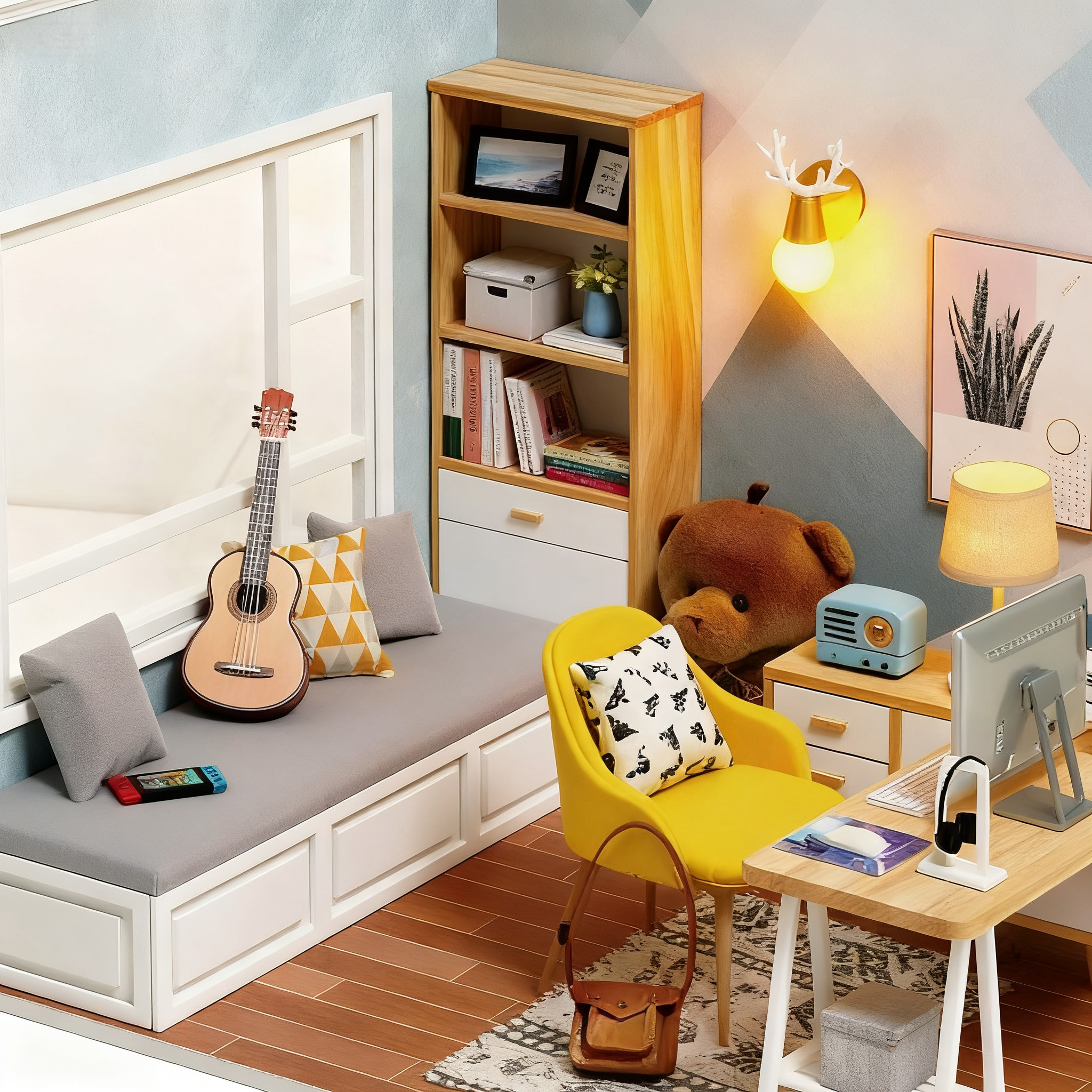 Funpuz Sunlit Study DIY Miniature House