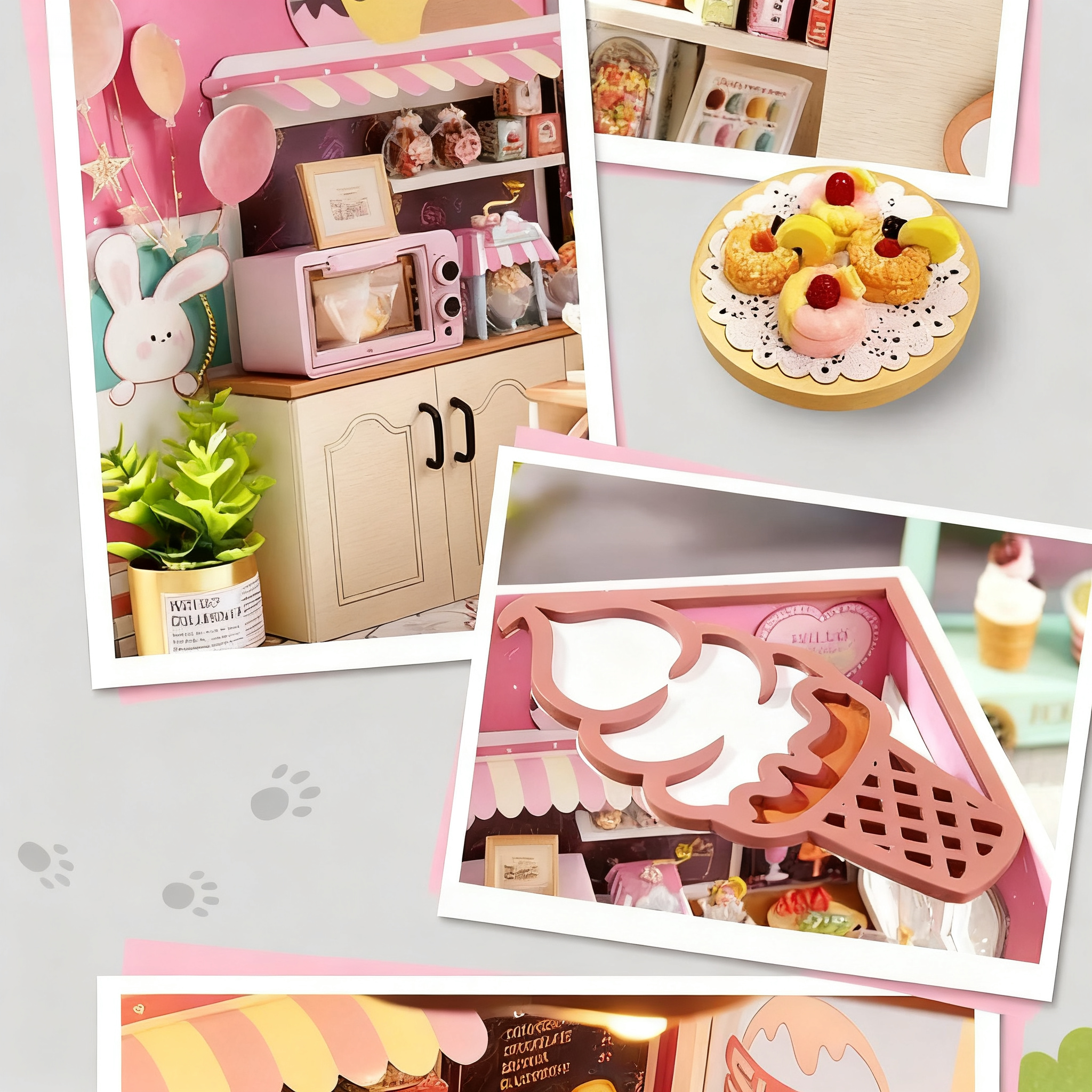 Funpuz Super Creator Miniature House - Happiness Ice Cream Shop