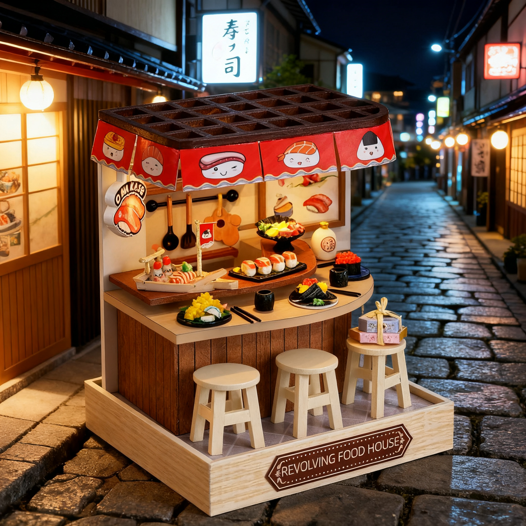 Funpuz Rotating Food House DIY Miniature House