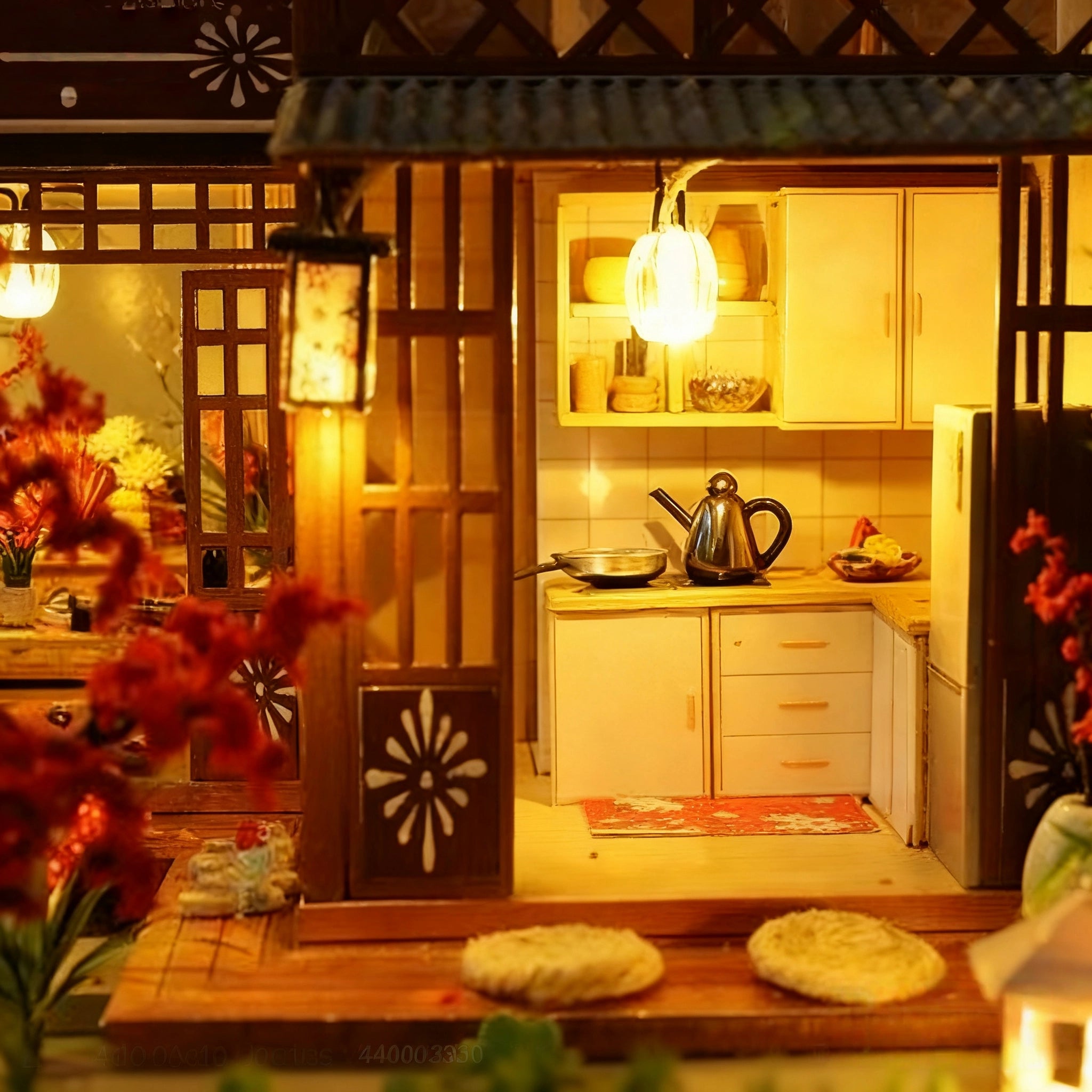 Funpuz Elegant Spring Courtyard DIY Miniature House