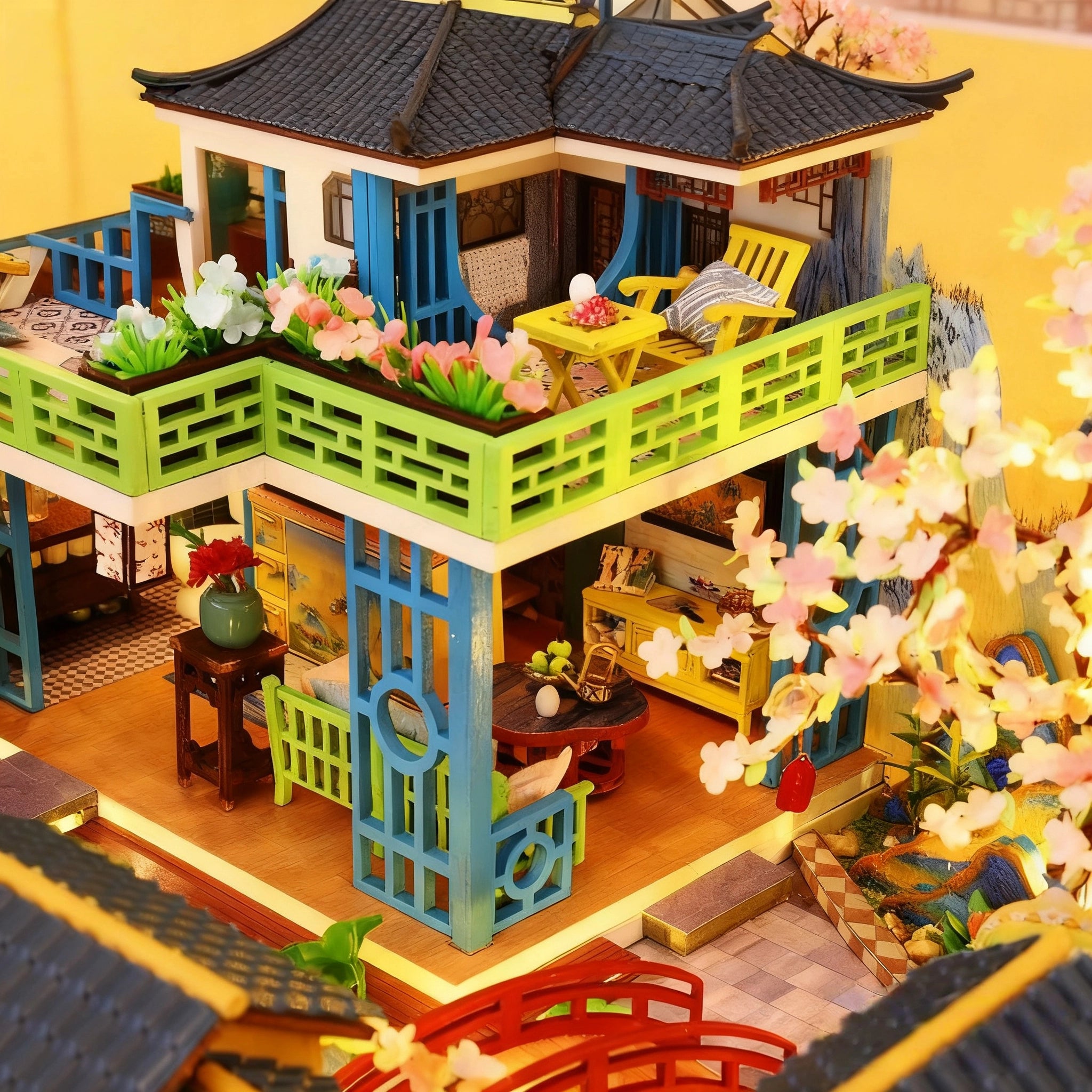 Funpuz The Mountain Retreat at Fuchun DIY Miniature House